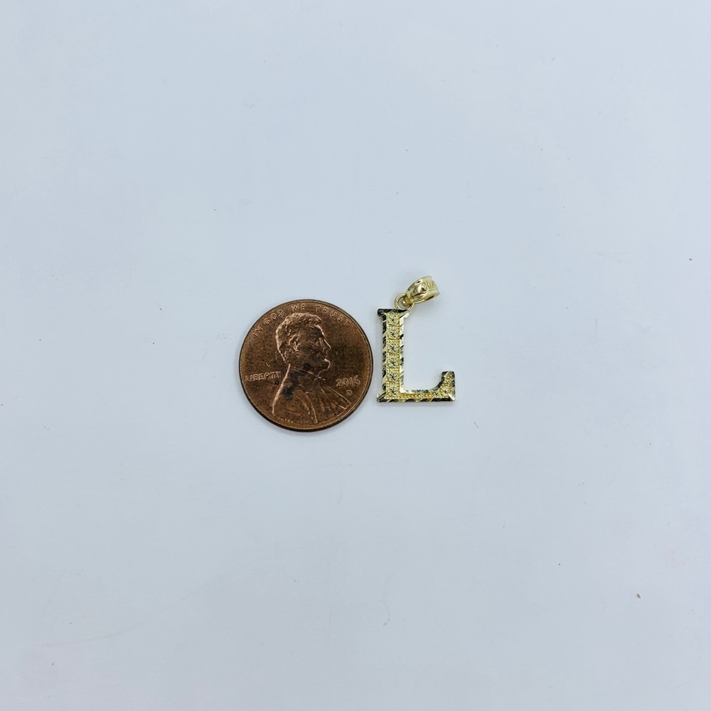 10k Solid Gold Pendant Small Initial - image 7